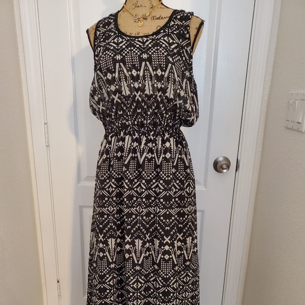 Black and White Maxi Dress